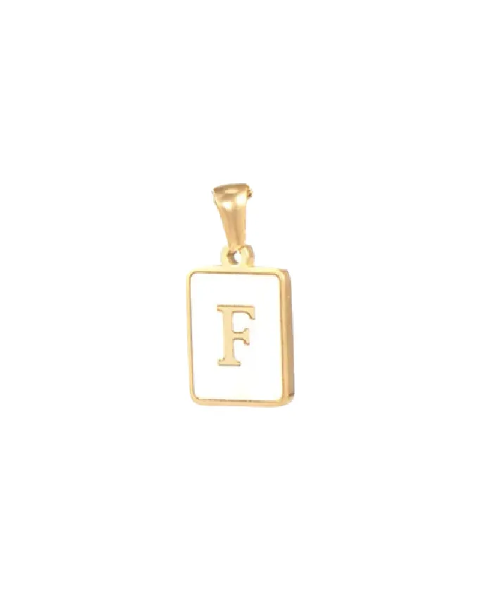 Gold Opal Initial Pendant
