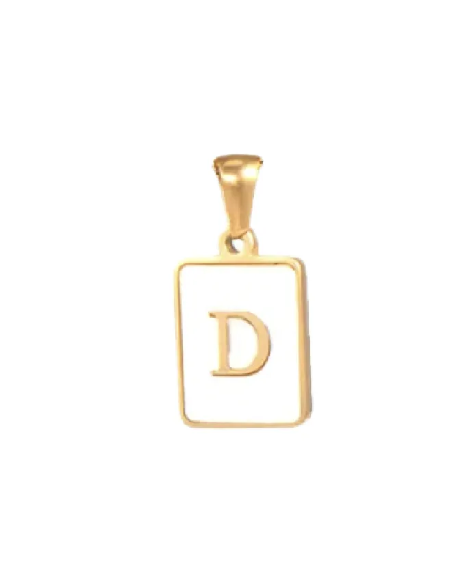 Gold Opal Initial Pendant