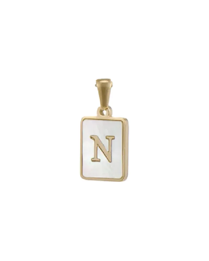 Gold Opal Initial Pendant