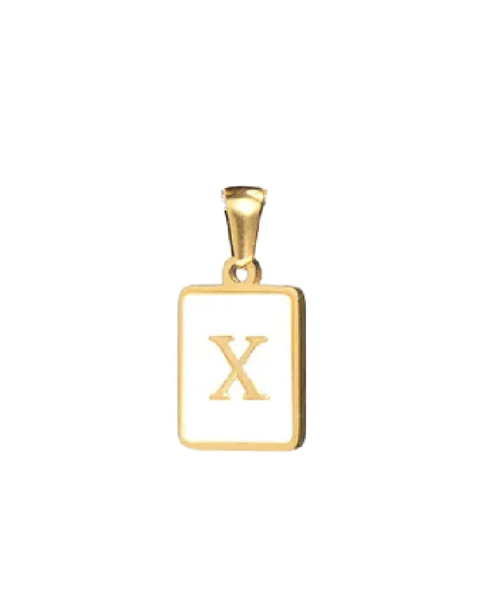 Gold Opal Initial Pendant