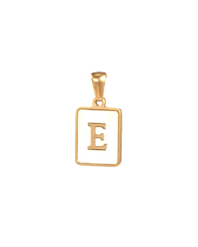 Gold Opal Initial Pendant