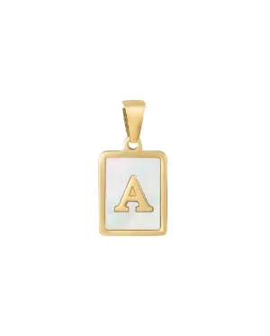 Gold Opal Initial Pendant