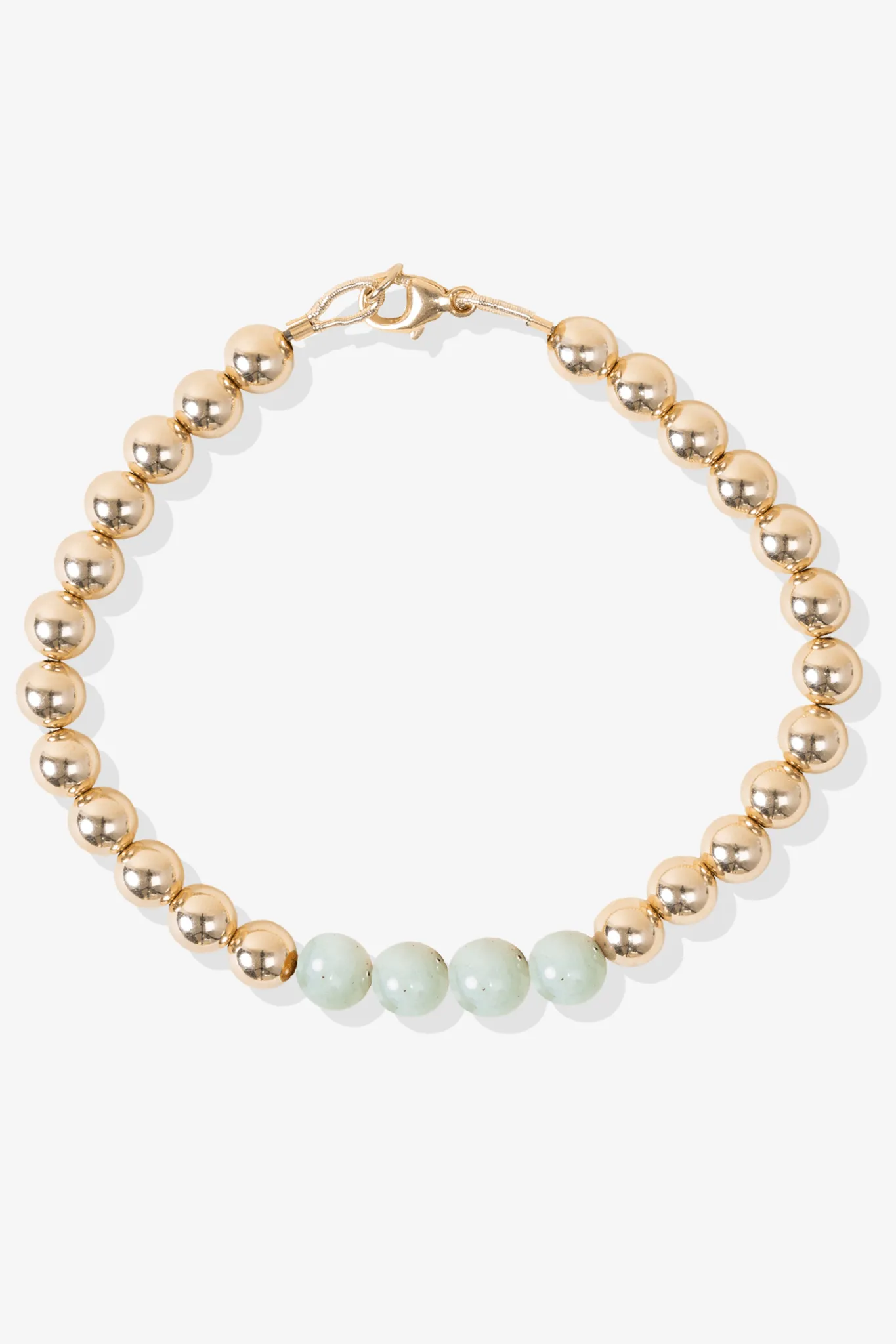 Grand Fortune Green Garnet Bracelet With REAL Gold Beads