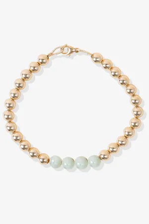 Grand Fortune Green Garnet Bracelet With REAL Gold Beads