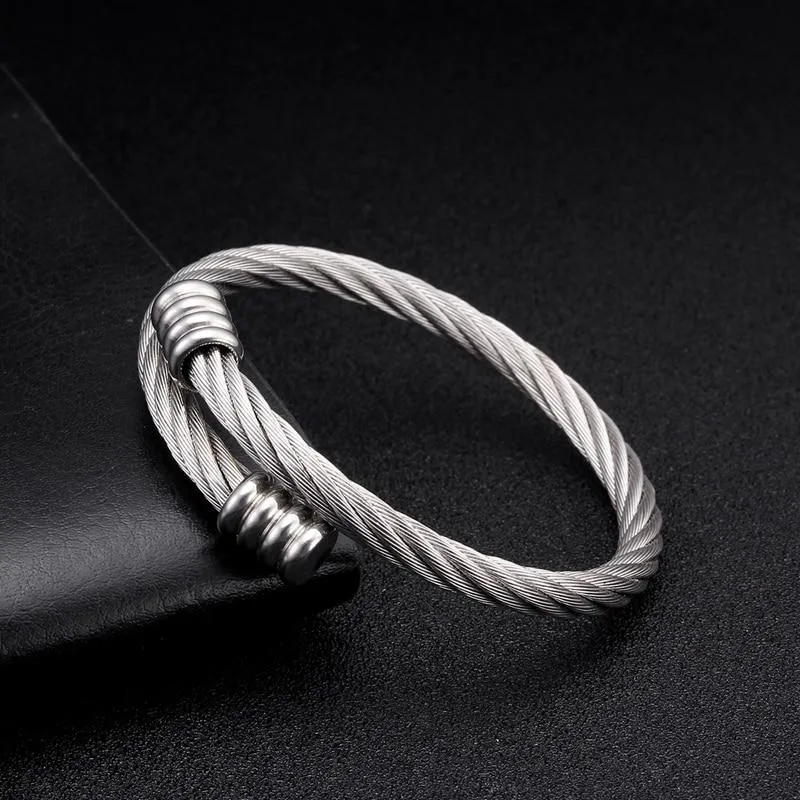 Hans Metal Rope Minimal Cuff Bracelet