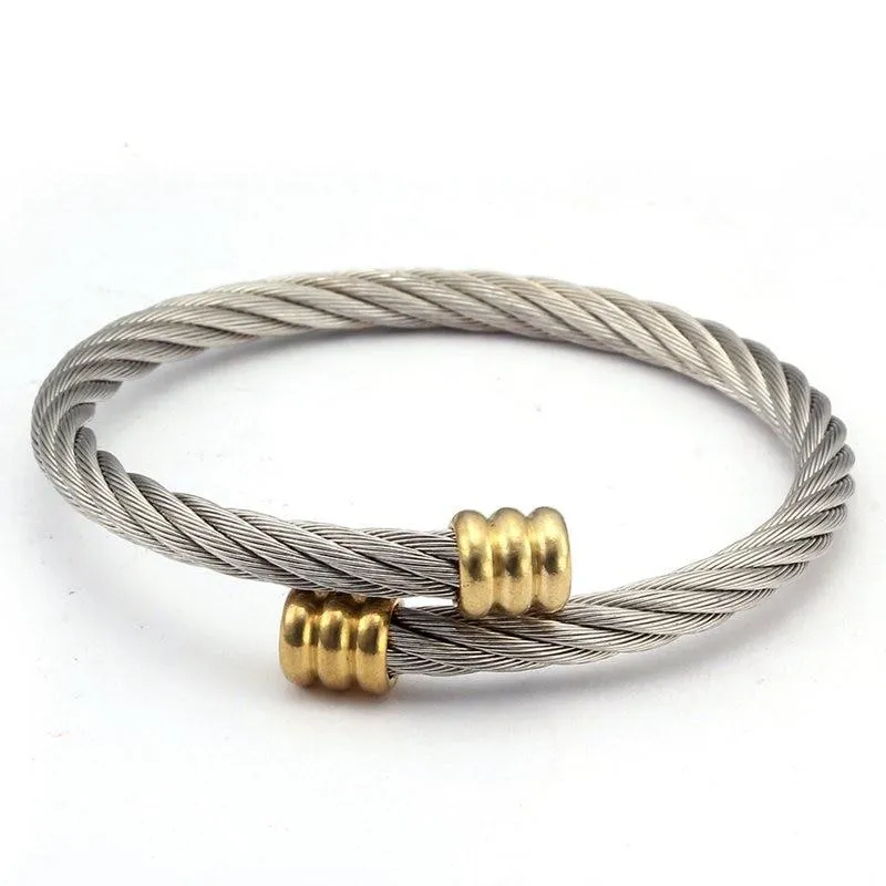 Hans Metal Rope Minimal Cuff Bracelet