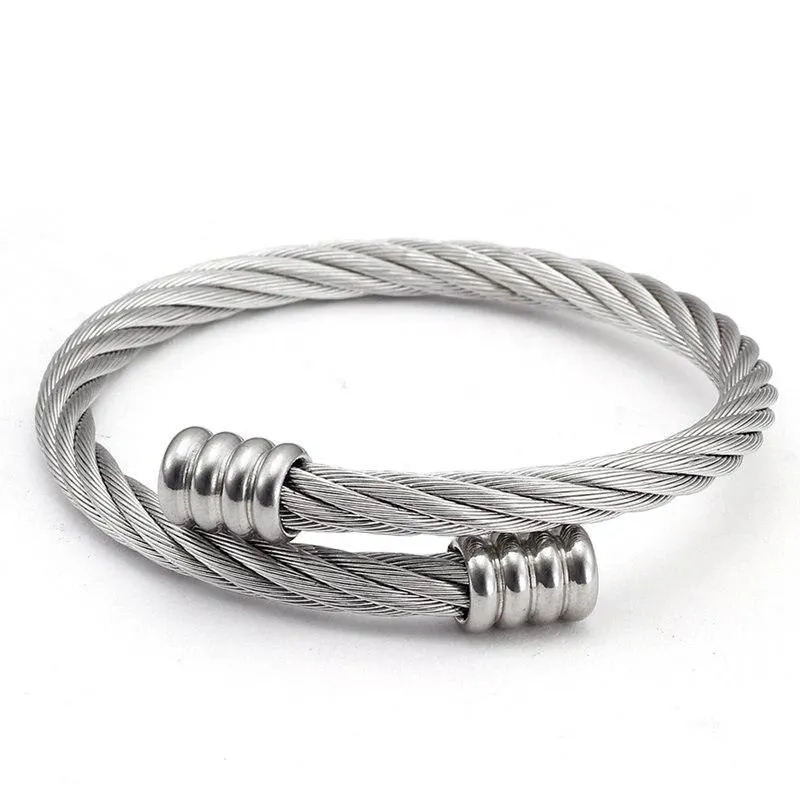 Hans Metal Rope Minimal Cuff Bracelet