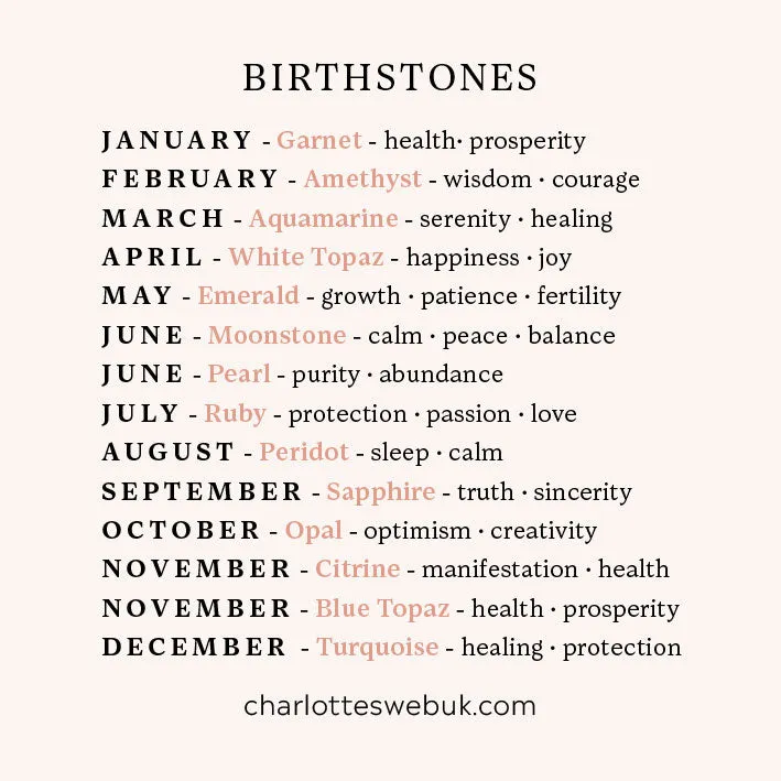 January Birthstone Charm Necklace - Garnet
