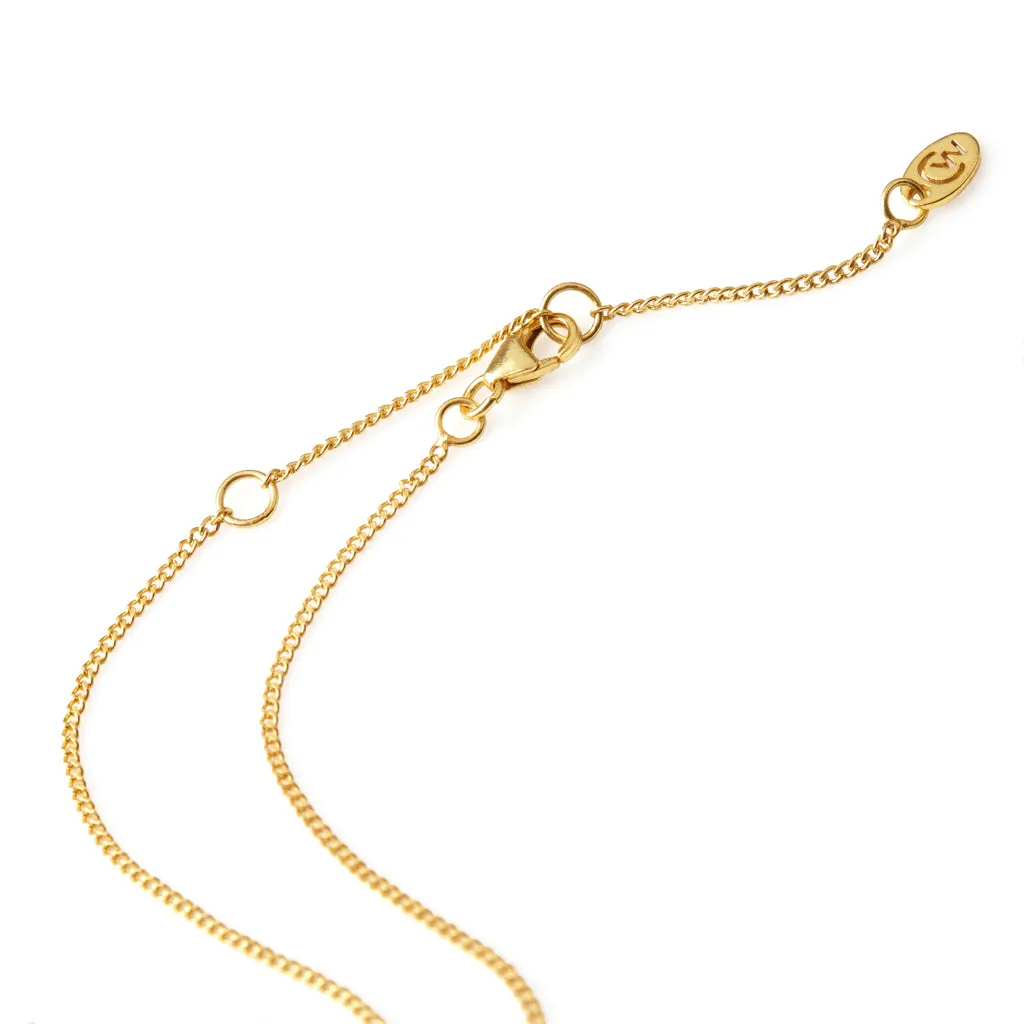 January Birthstone Charm Necklace - Garnet