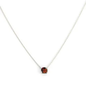 Kara Necklace, Garnet, Silver