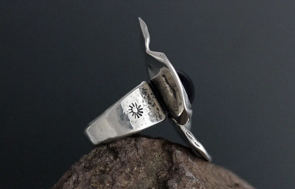 Large Dogwood Flower with Amethyst Ring