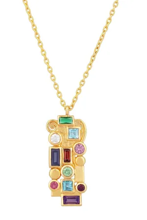 Mixed Stone Pendant Necklace