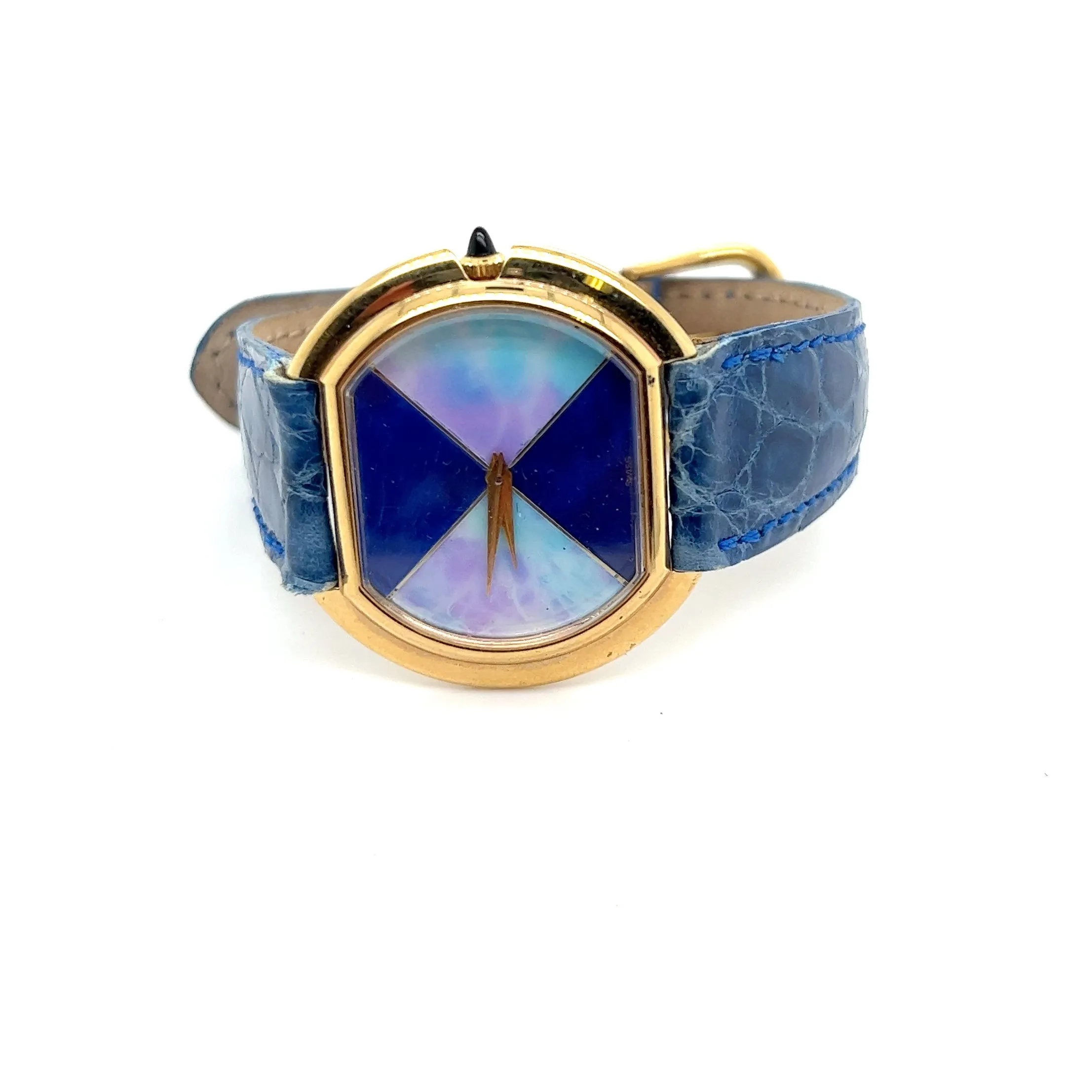 One-of-A-Kind Lapis Dial Glenn Bradford Ellipse Watch