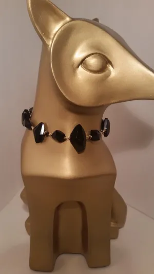 Onyx 14K Swarovski Necklace