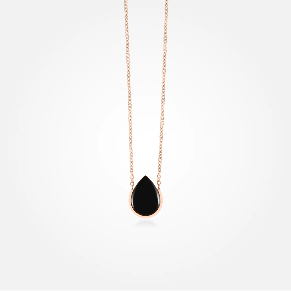 Onyx Stone Necklace (Teardrop)