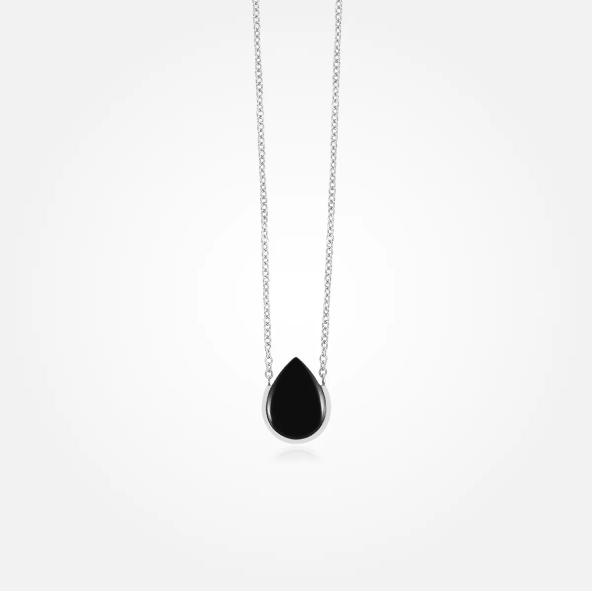 Onyx Stone Necklace (Teardrop)