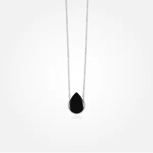 Onyx Stone Necklace (Teardrop)