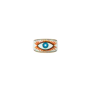 OPAL   TURQUOISE INLAY EYE BURST RING
