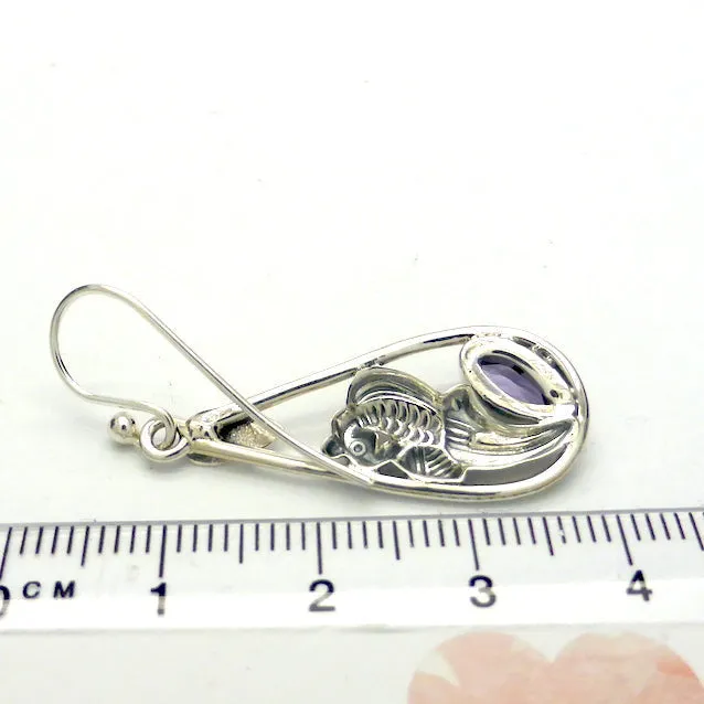 Pearl Earrings, Marquis Shape, Floral Pattern 925 Silver