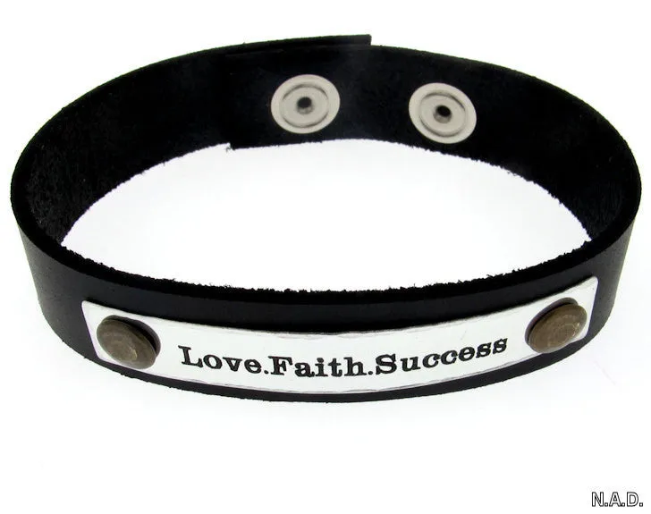 Personalized Names Leather Cuff Wristband