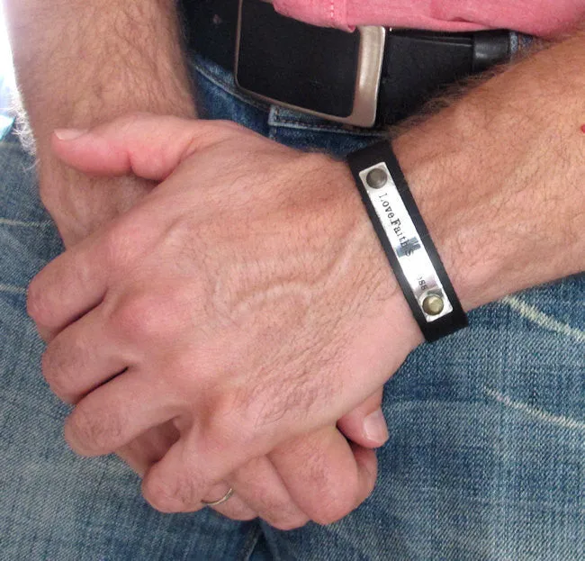 Personalized Names Leather Cuff Wristband