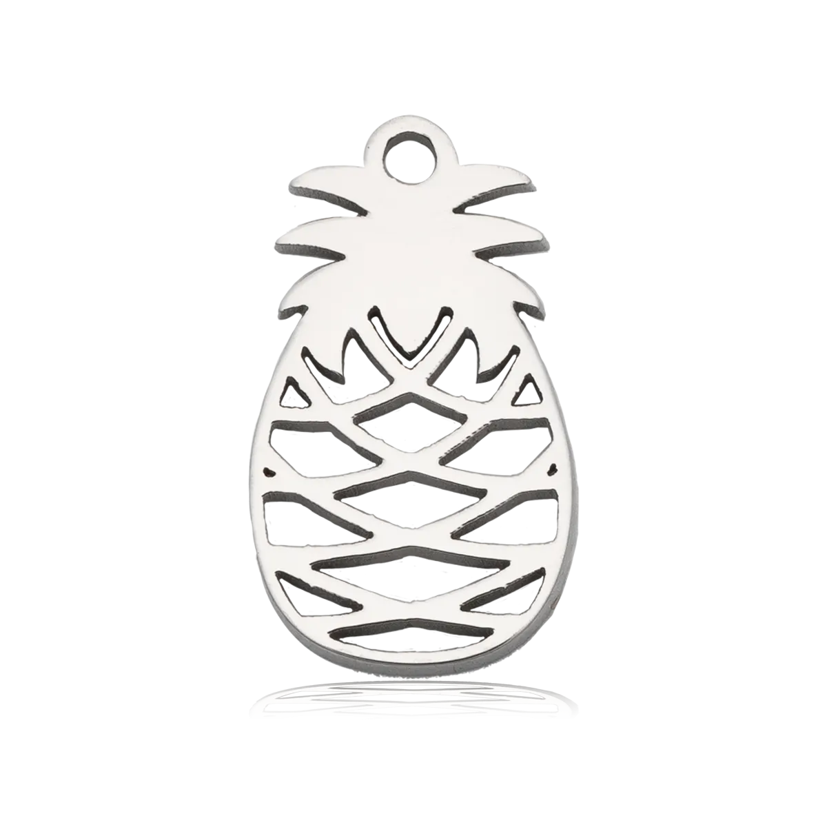 Pineapple Cutout Charm with Azure Blue Jade Charity Bracelet