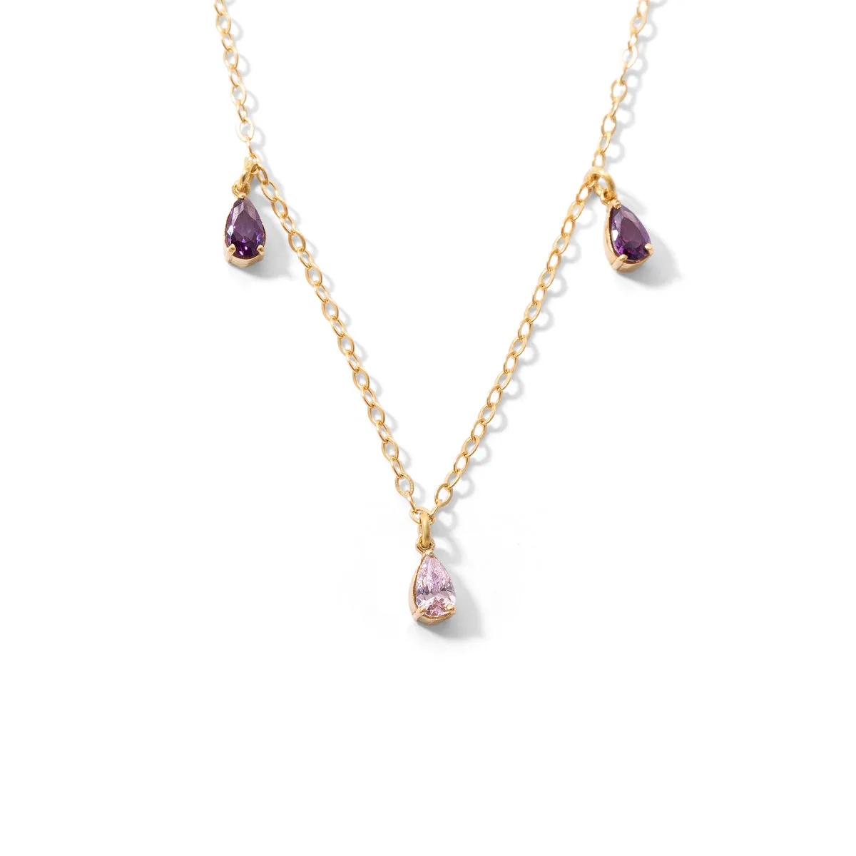 Purple Drops Necklace