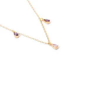 Purple Drops Necklace