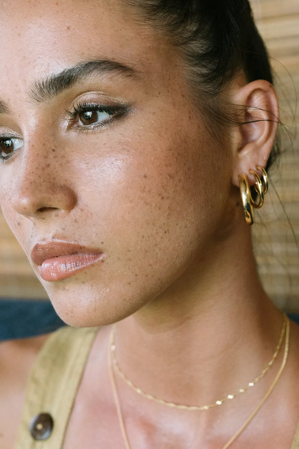 Small hoop earring gold plated (15mm)