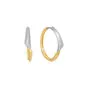 TWO TONE ARROW HOOP EARRINGS