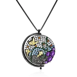 Unique Rotatable Butterfly Handmade Pendant Necklace